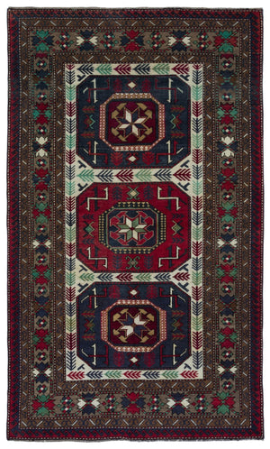 Natural Anatolium Turkish Vintage Rug 4'6'' x 7'7'' ft 137 x 230 cm