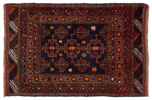 Natural Anatolium Turkish Vintage Rug 2'9'' x 4'2'' ft 83 x 126 cm