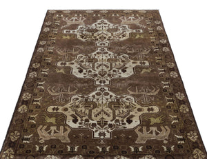 Natural Anatolium Turkish Vintage Rug 3'11'' x 6'5'' ft 119 x 195 cm