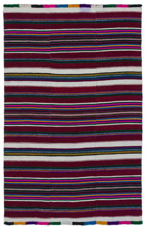 Natural Chaput Kilim Rug 4'1'' x 6'5'' ft 124 x 195 cm