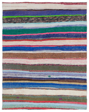 Chaput Over Dyed Kilim Rug 6'2'' x 7'7'' ft 187 x 230 cm