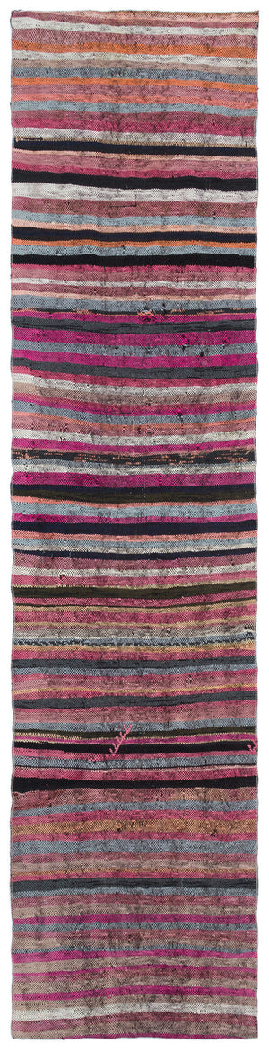 Chaput Over Dyed Kilim Rug 2'5'' x 10'1'' ft 74 x 307 cm