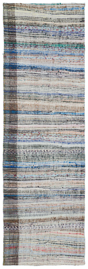 Chaput Over Dyed Kilim Rug 3'7'' x 11'5'' ft 110 x 347 cm