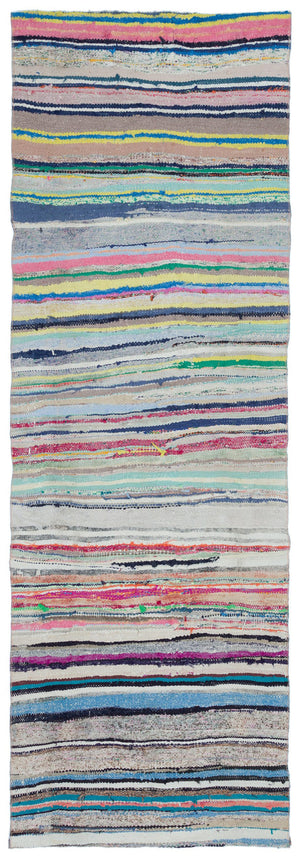 Chaput Over Dyed Kilim Rug 3'5'' x 9'12'' ft 103 x 304 cm
