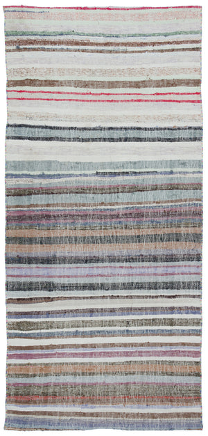 Chaput Over Dyed Kilim Rug 3'6'' x 7'7'' ft 107 x 230 cm