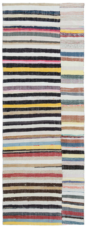Chaput Over Dyed Kilim Rug 3'7'' x 9'11'' ft 110 x 303 cm
