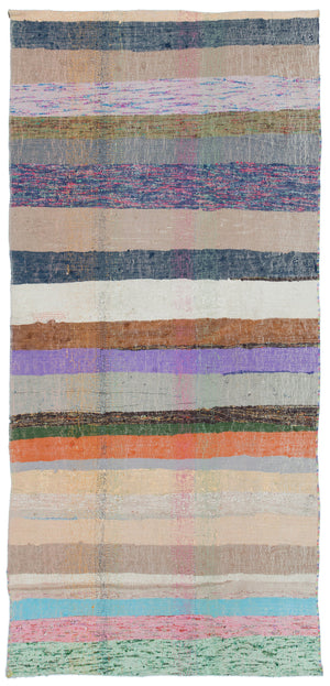 Chaput Over Dyed Kilim Rug 3'5'' x 7'3'' ft 104 x 222 cm