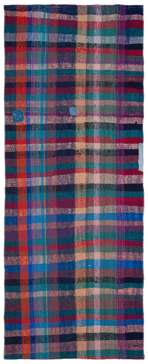 Chaput Over Dyed Kilim Rug 4'2'' x 10'7'' ft 126 x 322 cm