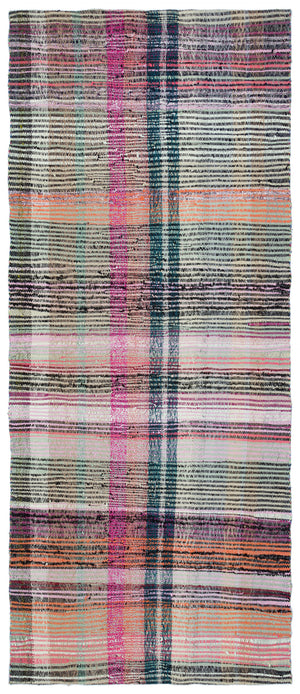 Chaput Over Dyed Kilim Rug 3'12'' x 9'6'' ft 121 x 290 cm