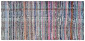 Chaput Over Dyed Kilim Rug 4'6'' x 9'9'' ft 136 x 296 cm