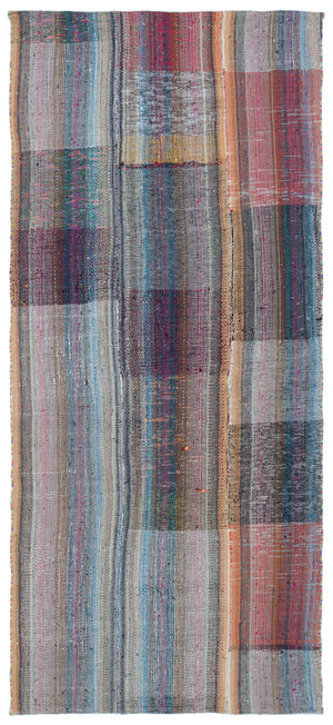 Chaput Over Dyed Kilim Rug 3'11'' x 8'11'' ft 119 x 273 cm