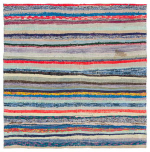 Chaput Over Dyed Kilim Rug 4'8'' x 4'11'' ft 142 x 150 cm