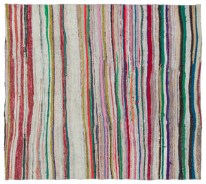 Chaput Over Dyed Kilim Rug 5'3'' x 5'11'' ft 160 x 180 cm
