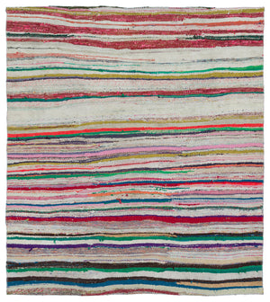 Chaput Over Dyed Kilim Rug 5'3'' x 5'11'' ft 160 x 180 cm