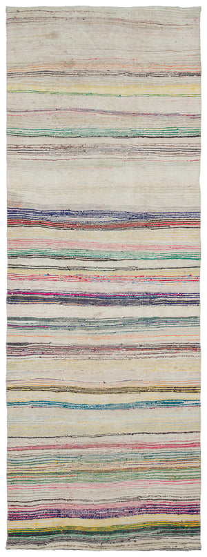 Chaput Over Dyed Kilim Rug 4'5'' x 12'4'' ft 135 x 377 cm