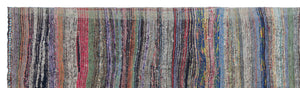 Chaput Over Dyed Kilim Rug 3'6'' x 12'4'' ft 106 x 377 cm