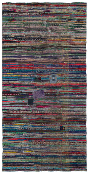Chaput Over Dyed Kilim Rug 5'6'' x 10'10'' ft 168 x 330 cm