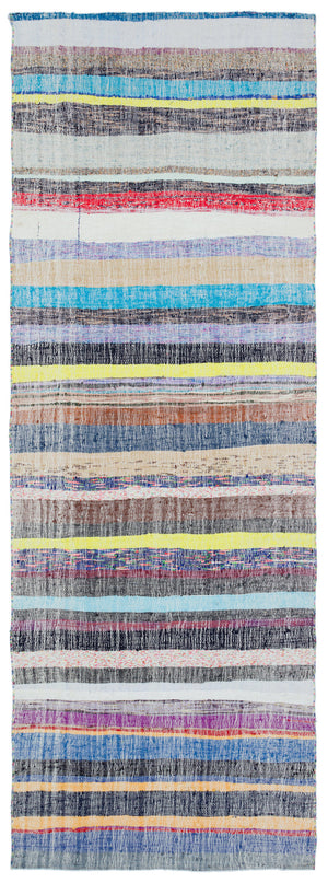 Chaput Over Dyed Kilim Rug 3'7'' x 10'3'' ft 109 x 312 cm