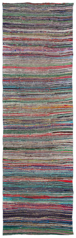 Chaput Over Dyed Kilim Rug 3'8'' x 12'0'' ft 112 x 367 cm