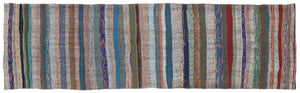 Chaput Over Dyed Kilim Rug 3'5'' x 11'5'' ft 105 x 348 cm