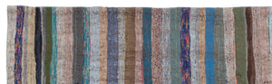 Chaput Over Dyed Kilim Rug 3'5'' x 11'5'' ft 105 x 348 cm
