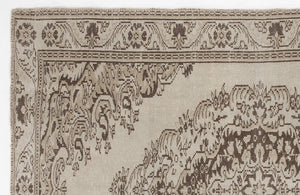 Beige Over Dyed Vintage Rug 5'11'' x 8'9'' ft 181 x 266 cm