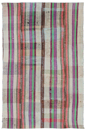 Chaput Over Dyed Kilim Rug 4'4'' x 6'9'' ft 132 x 206 cm