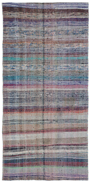 Chaput Over Dyed Kilim Rug 4'6'' x 9'3'' ft 138 x 283 cm