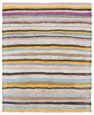 Chaput Over Dyed Kilim Rug 4'6'' x 5'7'' ft 138 x 170 cm