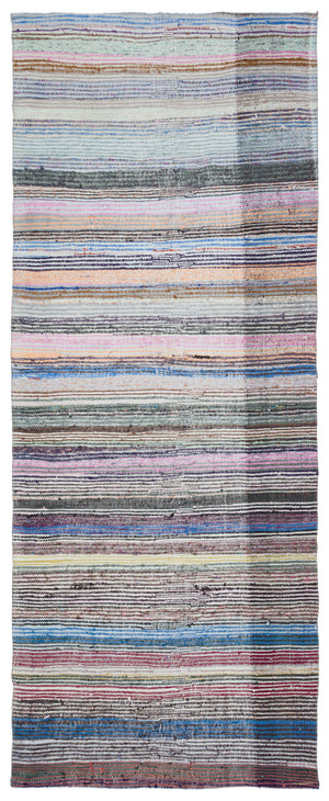 Chaput Over Dyed Kilim Rug 4'5'' x 11'3'' ft 135 x 344 cm
