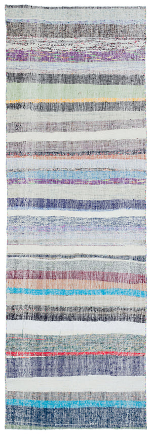 Chaput Over Dyed Kilim Rug 3'3'' x 9'11'' ft 100 x 302 cm