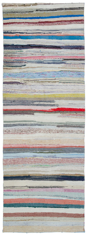 Chaput Over Dyed Kilim Rug 3'12'' x 11'2'' ft 121 x 340 cm