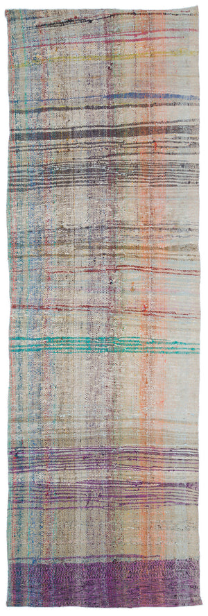 Chaput Over Dyed Kilim Rug 3'2'' x 9'10'' ft 96 x 300 cm