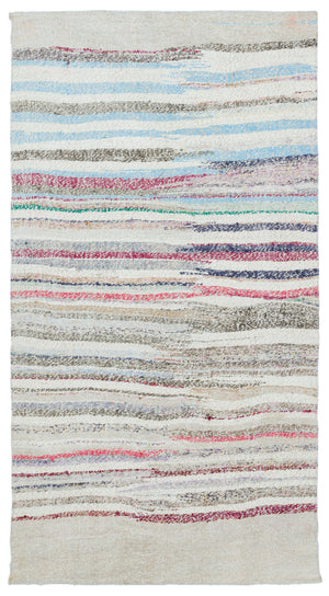 Chaput Over Dyed Kilim Rug 3'8'' x 6'11'' ft 111 x 210 cm