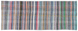 Chaput Over Dyed Kilim Rug 4'2'' x 10'12'' ft 128 x 335 cm
