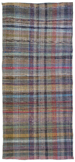 Chaput Over Dyed Kilim Rug 5'1'' x 11'2'' ft 155 x 340 cm