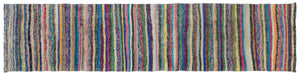 Chaput Over Dyed Kilim Rug 3'3'' x 13'7'' ft 98 x 414 cm