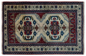 Natural Anatolium Turkish Vintage Rug 3'3'' x 5'1'' ft 100 x 154 cm