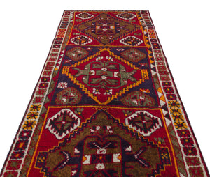 Natural Anatolium Turkish Vintage Rug 4'3'' x 10'4'' ft 130 x 314 cm