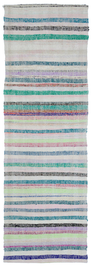 Chaput Over Dyed Kilim Rug 3'3'' x 9'11'' ft 98 x 303 cm