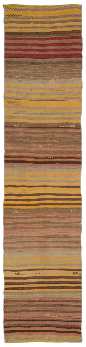 Chaput Over Dyed Kilim Rug 2'6'' x 10'1'' ft 75 x 307 cm