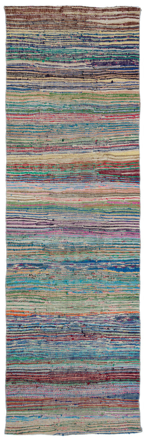 Chaput Over Dyed Kilim Rug 3'5'' x 10'11'' ft 104 x 334 cm