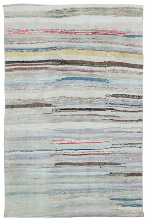 Chaput Over Dyed Kilim Rug 4'4'' x 6'8'' ft 132 x 203 cm
