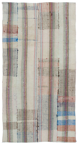 Chaput Over Dyed Kilim Rug 3'8'' x 7'1'' ft 112 x 215 cm