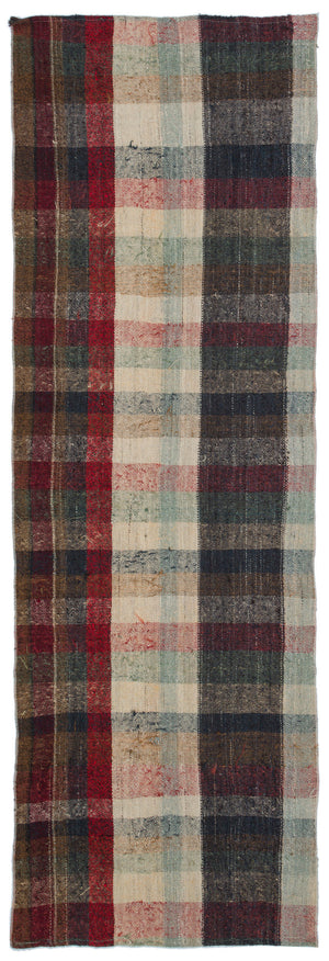 Chaput Over Dyed Kilim Rug 3'3'' x 9'8'' ft 100 x 295 cm