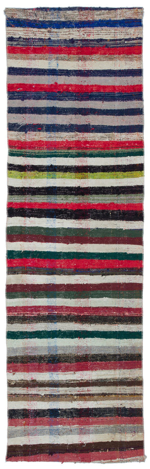 Chaput Over Dyed Kilim Rug 2'9'' x 9'3'' ft 85 x 283 cm