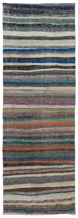 Chaput Over Dyed Kilim Rug 3'7'' x 9'10'' ft 108 x 300 cm