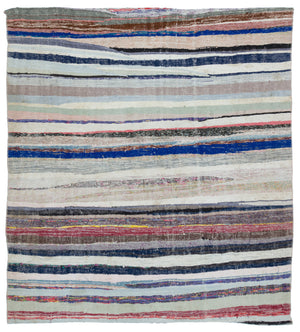 Chaput Over Dyed Kilim Rug 6'2'' x 6'9'' ft 187 x 206 cm
