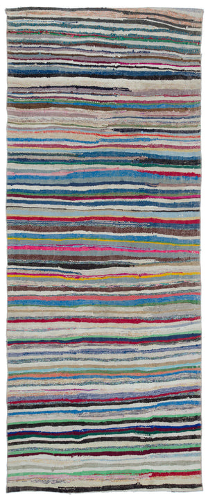 Chaput Over Dyed Kilim Rug 4'2'' x 10'0'' ft 127 x 305 cm