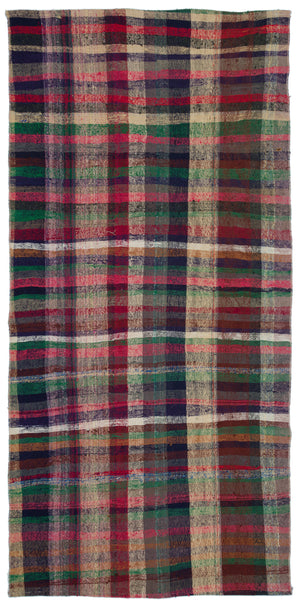 Chaput Over Dyed Kilim Rug 4'5'' x 9'3'' ft 134 x 283 cm
